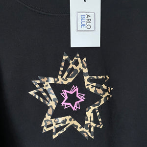 Leopard Print Star Sweatshirt