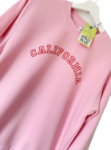 California Slogan Sweatshirt Pink