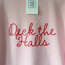 Deck the Halls Slogan Sweatshirt Pink