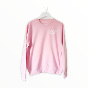 Varsity Monogram Sweatshirt - Baby Pink